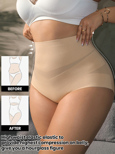 <span class=keywords><strong>Faja</strong></span> Moldeadora de Cintura Alta <span class=keywords><strong>para</strong></span> Mujer, Control Firme, Sin Costuras, Transpirable, Tallas 3XL 4XL, Reductora de Abdomen - Product Image 6