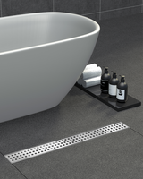 Attrape-cheveux moderne en acier inoxydable, drain à fente linéaire, filtre anti-insectes anti-odeur, petite grille populaire en forme de plancher, côté salle de bain