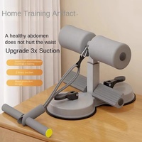 Macyo Appareil d'assistance réglable pour sit-ups, barre de sit-up auto-adhésive en caoutchouc et acier, entraîneur abdominal multifonctionnel et durable
