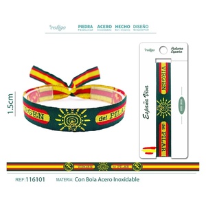 Bracciale in tessuto Pilar vergine-guardia civile-gioielli religiosi