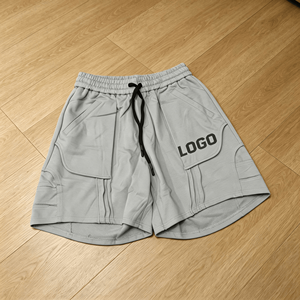Shorts cargo avec poches, shorts vintage, shorts streetwear personnalisés brodés, shorts de sport pour hommes, shorts en coton coupe ample - Product Image 1