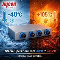 Connecteur d'alimentation étanche OEM M25 à 3 broches 50A 500V à verrouillage par poussée IP67 pour plaqué cuivre argenté haute performance