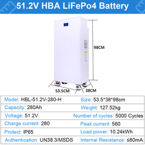 เซลล์เกรด A แบบ Long Cycle สต็อก EU 48V 51.2V 200Ah 5Kwh 10Kwh LiFePO4 ตู้ติดผนังสำหรับพลังงานแสงอาทิตย์ภายในบ้าน เหมาะสำหรับบ้านพักอาศัยห่างไกล - Product Image 3