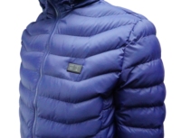 Veste d'hiver à capuche chauffante intelligente pour homme M091, solide, chaude, imperméable, coupe-vent, rembourrée, col roulé, en nylon, décontractée, pour l'extérieur