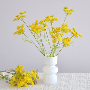 Fiori Artificiali in Schiuma a 3 Teste Stile Queen Anne's Lace per Decorazioni Floreali Nordiche per Casa, Soggiorno e Matrimoni - Vendita all'Ingrosso - Product Image 4