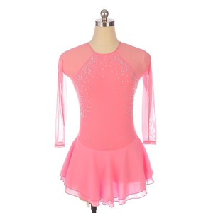 Gaun seluncur es anak perempuan, Gaun <span class=keywords><strong>Roller</strong></span> Skating, gaun Leotard dansa balet, Gaun rok seluncur es - Product Image 3