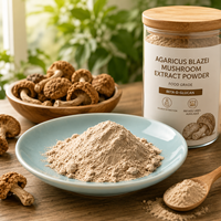 Extrait de corps fruiteur de champignon Agaricus Blazei à haute teneur en bêta-glucane, en poudre, extrait par solvant, marque privée, qualité alimentaire