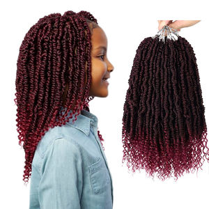 Extensions de cheveux tressés au crochet Bomb Twist Single Weft de 14 pouces avec fibre haute température - Product Image 1