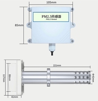 Capteur de qualité de l'air haute précision pour conduites, moniteur de particules CO2 PM2.5 PM10 pour la ventilation des conduites et la gestion de l'IAQ