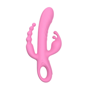 Vibromasseur en silicone liquide de qualité alimentaire 30 fréquences Stimulation du <span class=keywords><strong>point</strong></span> <span class=keywords><strong>g</strong></span> trois en un avec plug anal Faux pénis Jouet sexuel pour femme et adulte - Product Image 1