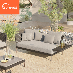 Usine Foshan Patio <span class=keywords><strong>Balcon</strong></span> Mobilier <span class=keywords><strong>de</strong></span> <span class=keywords><strong>jardin</strong></span> Ensemble <span class=keywords><strong>de</strong></span> <span class=keywords><strong>jardin</strong></span> en métal en aluminium Corde Canapé-<span class=keywords><strong>salon</strong></span> sectionnel <span class=keywords><strong>avec</strong></span> coussins pour <span class=keywords><strong>balcon</strong></span> - Product Image 3