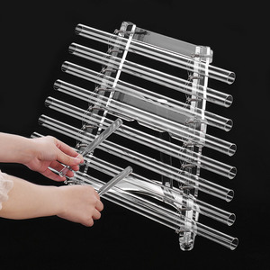 Harpe chantante en cristal 432Hz, clé C 8 Notes, Instrument de musique de guérison pour thérapie sonore avec maillets, étui de transport en aluminium - Product Image 1