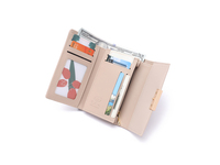 Dompet Wanita Prettyzys Hot Sale Ukuran Sedang, Imut, Bahan PU, Ringkas, Cocok untuk Mahasiswa, Dompet Lipat Tiga