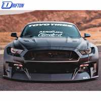 Kit Bumper Wide Body Serat Karbon Gaya Drifton CHINCHED Baru untuk Mustang ZG 2015-2023, Pemasangan Universal, Dilengkapi Baut, Lapisan Primer