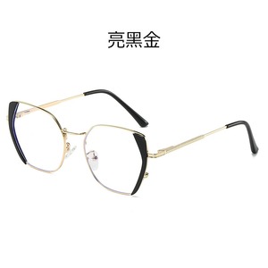3031高品質メガネダイヤモンドコンピューターアンチブルーライトメガネ透明金属猫眼鏡 - Product Image 4