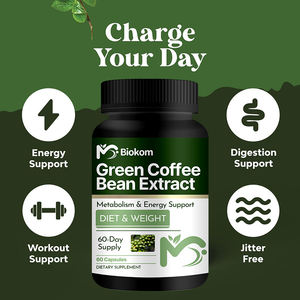 OEM 체중 감소 녹색 커피 콩 캡슐 신진 대사 및 에너지 및 소화 지원 슬리밍을위한 녹색 커피 콩 추출물 - Product Image 5