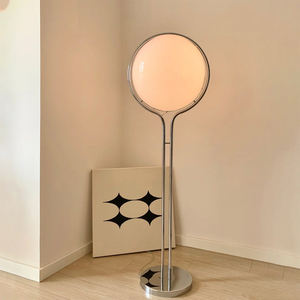 Lampada da Terra Nordica Moderna Minimalista per <span class=keywords><strong>Soggiorno</strong></span> e Camera da Letto, in Metallo e Acrilico, LED di Alta Qualità, Nuovo Design Stabile Orbit Chrome - Product Image 3