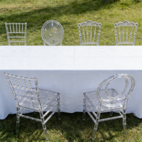 Chaise transparente en PC durable pour la maison, l'hôtel, la salle de banquet, les événements, les mariages, chaise en acrylique transparente