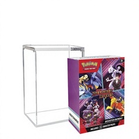 Boîte de présentation portable en acrylique transparent de haute qualité avec couvercle magnétique, boîte de rangement en acrylique poli pour cartes à collectionner TCG et boîtes mystères