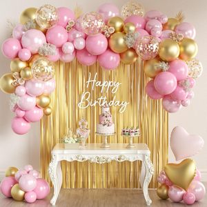 Guirlande de ballons en latex avec rideau à franges et bannière pour la décoration d'une fête d'<span class=keywords><strong>anniversaire</strong></span> féminine - Product Image 1
