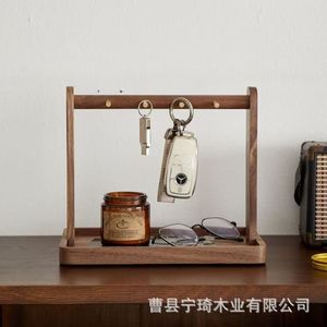Solid wood key holder, entryway decoration, creative wooden jewelry <b>rack</b>/<b>shelf</b>. - Product Image 2