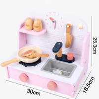 Ensemble de cuisine en bois pour enfants mini-poêle portable avec pots et ustensiles réalistes pour l'apprentissage précoce de la cuisine jouet