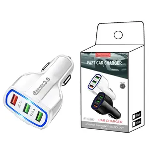 BK351 ชุดรถยนต์สากล 7A QC3.0 ชาร์จเร็ว 3 พอร์ต USB Car Charger สําหรับโทรศัพท์มือถือทั้งหมด