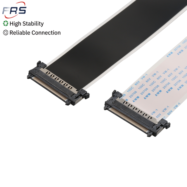 OEM Custom SCART FFC Cable 0.5mm Pitch 51 Pin Overall Length 30~2000mm Flexible Flat Automotive Cable Connector