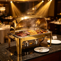 Alkoholbetriebener 9L Restaurant-Buffet-Speisenwärmer für Catering Chafing Dish Wärmebehälter Gastronomie-Küchengerät