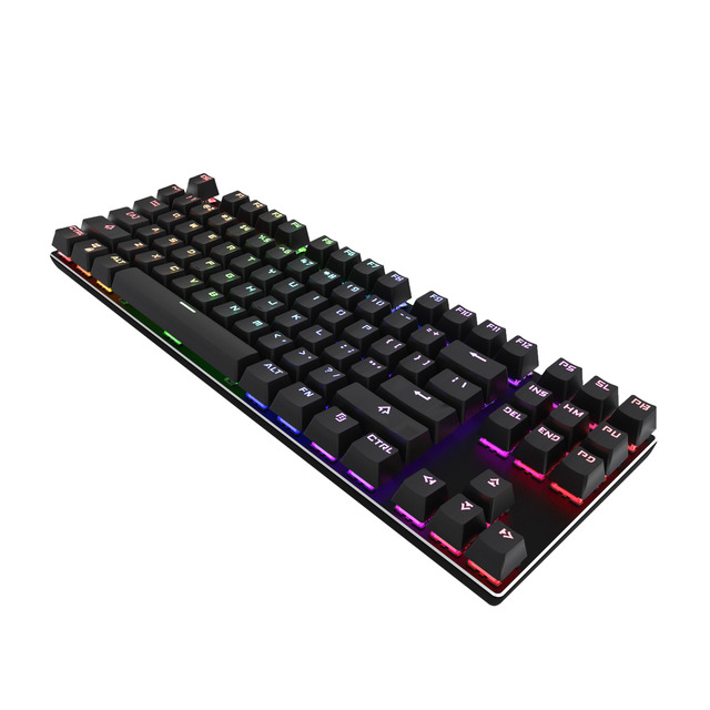 Wholesale 87 Keys Keyboard Wired RGB Backlit Mechanical Gaming Keyboard