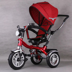 Nouveau tricycle à cadre métallique de luxe pour enfants avec pare-soleil et barre de poussée/tricycle à 3 roues pour enfants poussette pliante - Product Image 3