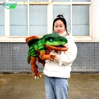 GECAI boneka tangan t-rex, Model dinosaurus realistis ukuran Mini