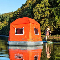 Parc aquatique gonflable Tentes camping en plein air extérieur portable plate-forme flottante en pvc tente gonflable