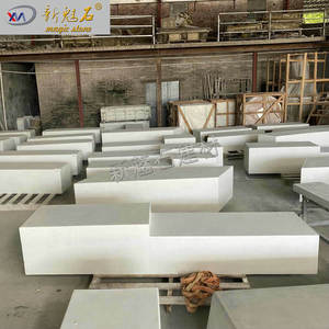 New Magic Stone Outdoor GRC Bench Irregular Shape Modern Design For City <b>Squares</b> Custom Size - Product Image 2