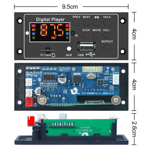 VIRE-Amplificador de 40W para coche, placa decodificadora de MP3, <span class=keywords><strong>Bluetooth</strong></span> 5,3, FM, AUX, Radio, reproductor de MP3, módulo de grabación USB - Product Image 4