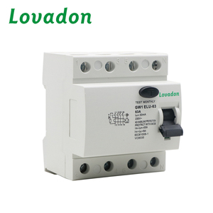 Disjoncteur différentiel GW1 ELU-63 4P RCD RCCB <span class=keywords><strong>63A</strong></span> 230/400V 6KA <span class=keywords><strong>30mA</strong></span> avec protection contre les fuites à la terre CE ISO - Product Image 2