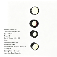 Optical Filter, Central Wavelength 450 Bandwidth 6, Tmax45 Cut-off 200-1100nm, for Optical Instrument Lab Use, Custom Supported