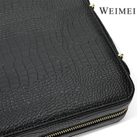 Grande boîte à bijoux en cuir véritable en peau de crocodile offre spéciale emballage exclusif de bijoux en alligator grande boîte d'emballage personnalisée pour collier