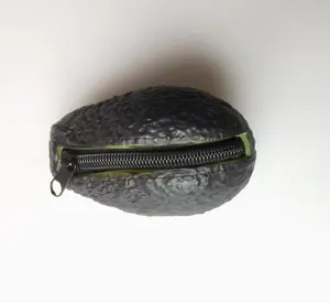 Mini Reiß verschluss Reiß verschluss Avocado Münz geldbörse Top Sell Avocado Form Silikon Geldbörse Cartoon Münz geldbörse Brieftasche mit Reiß verschluss