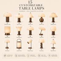 Lampe de table vintage en fer demi-cercle avec abat-jour en faux albâtre G9 Trois ampoules AC85 265V pour salon, chambre, entrée