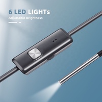 Caméra endoscopique AN100 3,9 mm 3-en-1 HD USB Type-C Android, endoscope étanche IP67, caméra boroscope à câble rigide, 6 LED réglables
