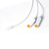 Câble personnalisé DC 2.35 0.7 avec fiche, en silicone ABS bicolore, avec attache auriculaire et gaine de protection anti-traction SR