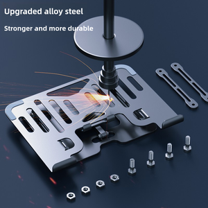 Support de refroidissement pliable en acier au carbone pour ordinateur portable et téléphone portable, avec ventilateur silencieux, pour gaming et rehaussement, refroidissement par air - Product Image 2