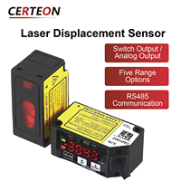 Pengukur Ketebalan OEM Presisi Tinggi PNP NPN RS485 4-20mA 0-5V Output Sensor Perpindahan Laser