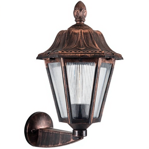 Lampe murale extérieure Vito E27 IP44 280x390mm finition bronze avec panneau en verre pour éclairage de jardin et de terrasse - Product Image 3