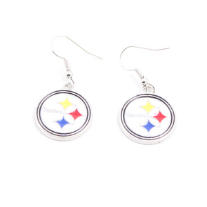 Bán Sỉ Hoa Tai Hạt Charm Kim Loại Tráng Men Cho Đội Bóng Đá Hoa Kỳ Hoa Tai Đội Trưởng Nfl - Product Image 2