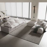 Canapé d'angle moderne en tissu, design convertible écologique, montage facile, mousse à mémoire de forme, idéal appartement, salon, hôtel