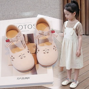 รองเท้าหนังเจ้าหญิงแบบมีโบว์เจาะลายเก๋ไก๋สำหรับเด็กผู้หญิงวัยเตาะแตะ สวมใส่สบายในชีวิตประจำวัน - Product Image 3