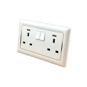 Professional manufacturer multi-way three-hole with USB interface style modern smart electrical wall switches sockets