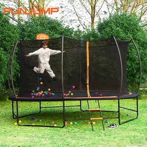 Funjump ngoài trời trong nhà 12ft 14ft 16ft trẻ em lớn nhảy thương mại Trampoline với bóng rổ Hoop - Product Image 1